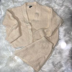 Fashion Nova Beige Cardigan Set